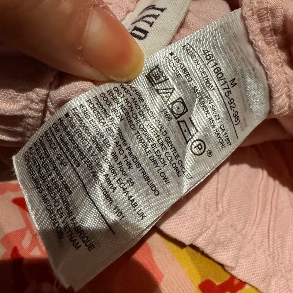 Gap Linen Drawstring Tie Pullover Elastic Waistba… - image 2